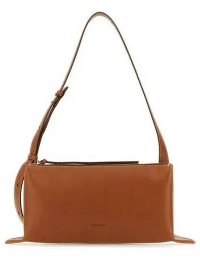 Empire Small Deboss Logo Leather Shoulder Bag Tan - JIL SANDER - BALAAN 2