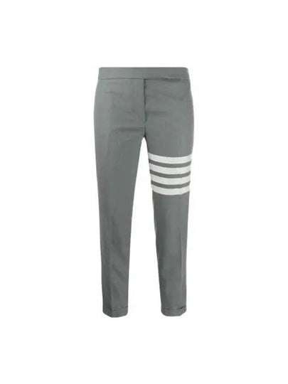 Men's Plain Weave 4 Bar Low Rise Skinny Straight Pants Grey - THOM BROWNE - BALAAN 2