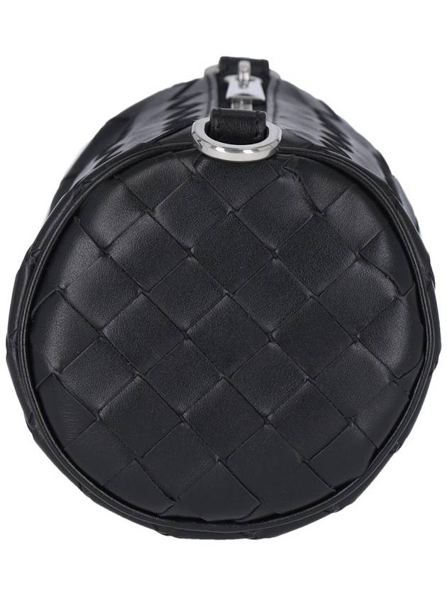 Intrecciato Barrel Leather Cross Bag Black - BOTTEGA VENETA - BALAAN 5