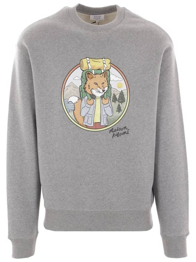 Rambling Fox Comfort Knit Top Sweatshirt Grey - MAISON KITSUNE - BALAAN 2