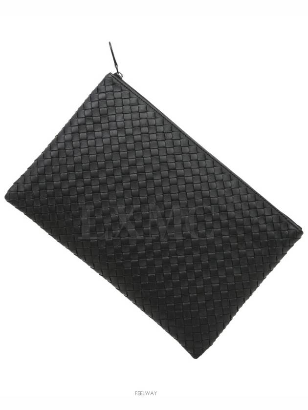 Intrecciato Black Zipper Clutch 522430 Pouch - BOTTEGA VENETA - BALAAN 9