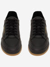 SL 61 Logo Signature Leather Low Top Sneakers Black - SAINT LAURENT - BALAAN 3