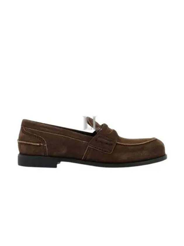 Suede Penny Loafer Brown - MIU MIU - BALAAN 2