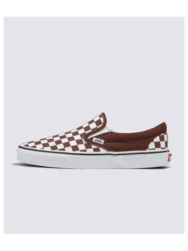 Classic Slip On Color THEORY Checkerboard Bitter Chocolate VN000BVZ7YO1 - VANS - BALAAN 1