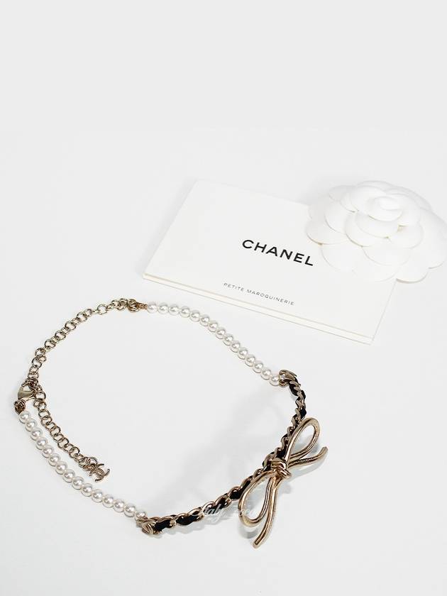 Metal Calfskin Ribbon Choker AB8496 B08183 NI326 - CHANEL - BALAAN 4