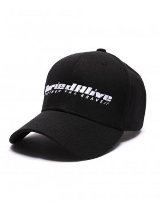 Embroidered Logo Ball Cap Black - BURIED ALIVE - BALAAN 1