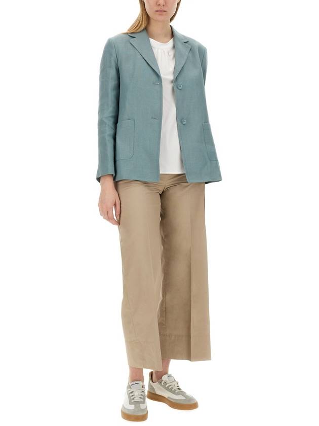 Socrates Linen Jacket Light Blue - S MAX MARA - BALAAN 3