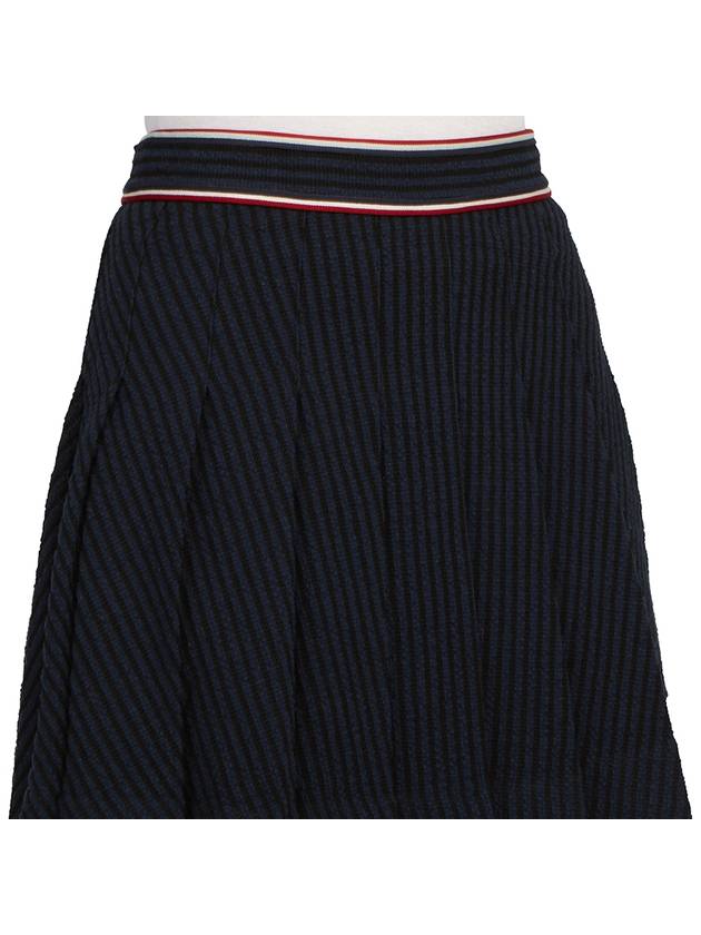 University Striped Mini Pleated Skirt Navy - THOM BROWNE - BALAAN 10