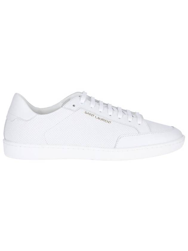 Court Classic Perforated Leather Low Top Sneakers White - SAINT LAURENT - BALAAN 2