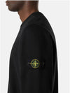 Wappen Patch Crew Neck Cotton Sweatshirt Black - STONE ISLAND - BALAAN 3