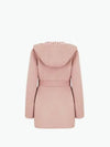 Belted Hooded Reversible Wool Single Coat Rose Des Vents - DIOR - BALAAN 3