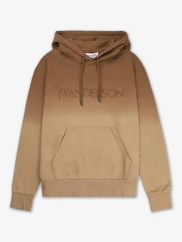 Logo Embroidered Drawstring Hoodie Brown - JW ANDERSON - BALAAN 2