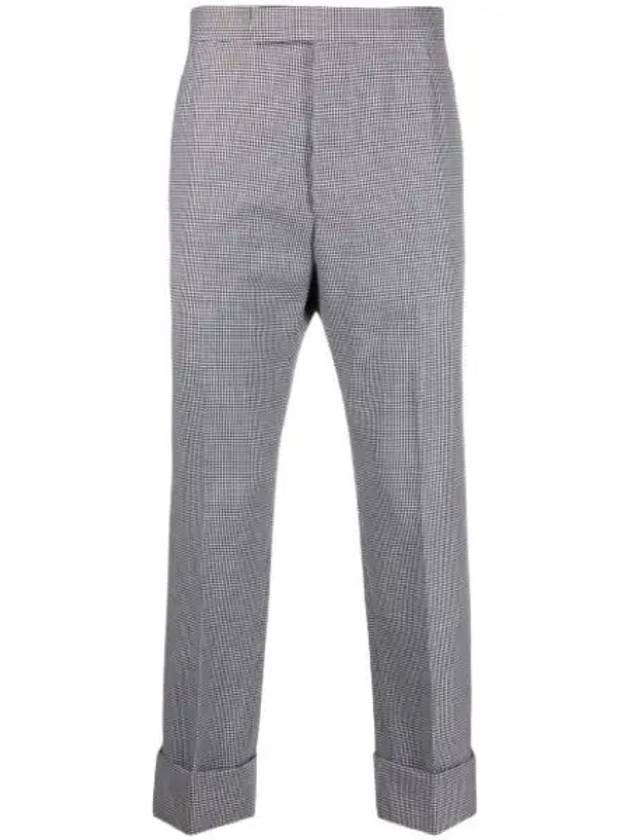 Herringbone Backstrap Wool Straight Pants Grey - THOM BROWNE - BALAAN 2