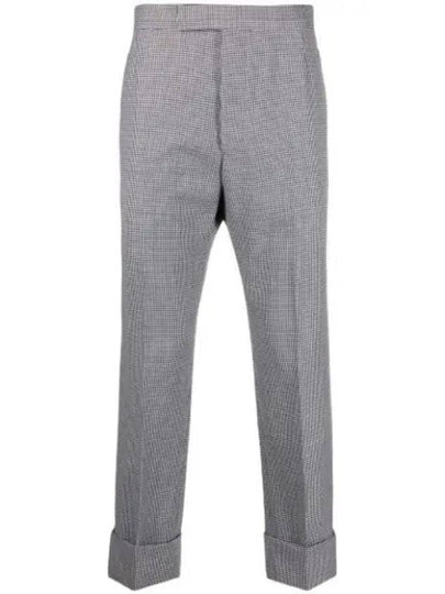 Herringbone Backstrap Wool Straight Pants Grey - THOM BROWNE - BALAAN 2