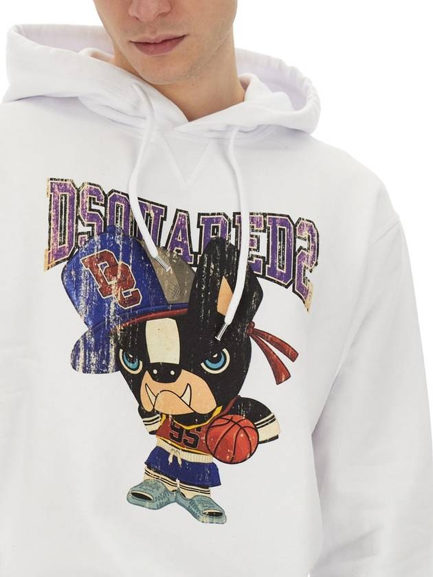 24 ss Cotton Sweatshirt WITH FRONTAL Print S74GU0756S25551100 B0650979909 - DSQUARED2 - BALAAN 4