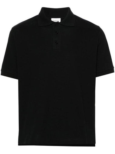 Cassandre Polo Shirt Black - SAINT LAURENT - BALAAN 1