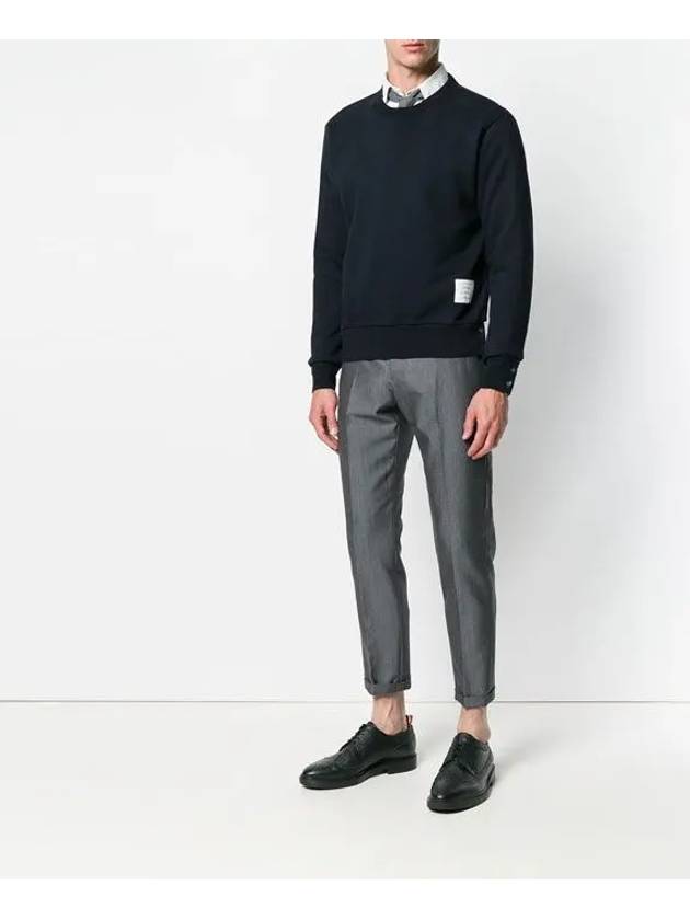 Center Back Stripe Crewneck Sweatshirt Navy - THOM BROWNE - BALAAN 4