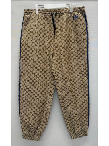 x Adidas Line Ribbed GG Canvas Pants - GUCCI - BALAAN 1