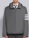 Poly Twill 4-bar Down Filled Hooded Jacket Medium Grey - THOM BROWNE - BALAAN 2