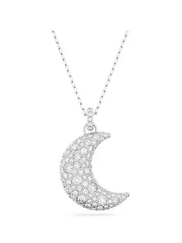 Sublima Moon Crystal Pendant Necklace Silver - SWAROVSKI - BALAAN 3