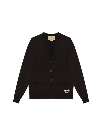 Women's Extra Fine Wool Cardigan Black - GUCCI - BALAAN 2