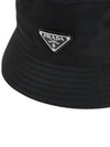 Triangle Logo Re-nylon Bucket Hat Black - PRADA - BALAAN 8