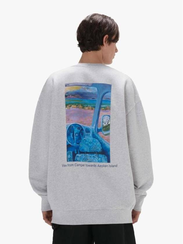 Embroidery Anchor Back Print Sweatshirt Light Grey - JW ANDERSON - BALAAN 3