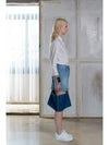 e Women's Button 3 Style Multi H Line Skirt Denim - PRETONE - BALAAN 5
