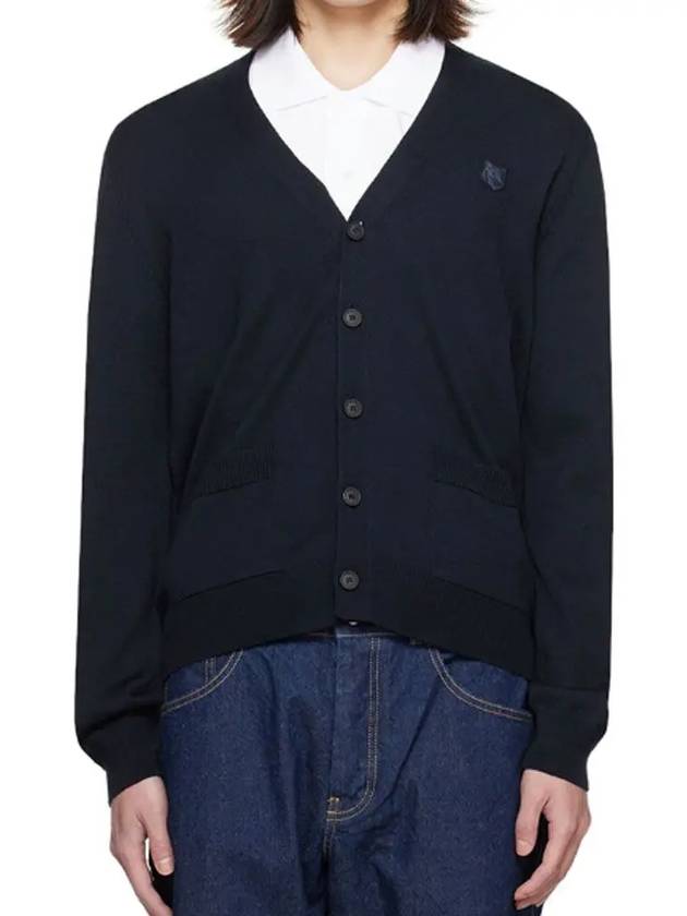 Bold Fox Head Patch Regular Cardigan Navy - MAISON KITSUNE - BALAAN 3