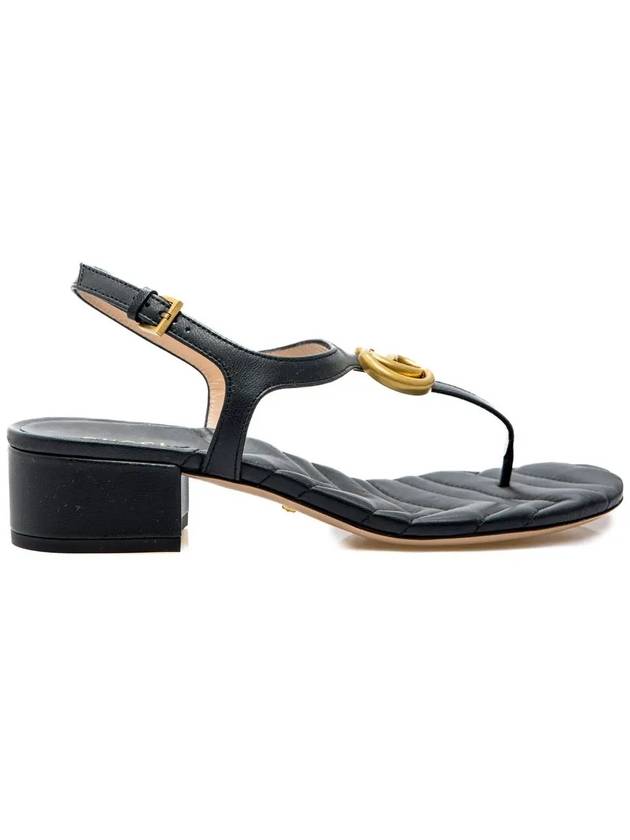 Women's Double G Sandals Black - GUCCI - BALAAN 3