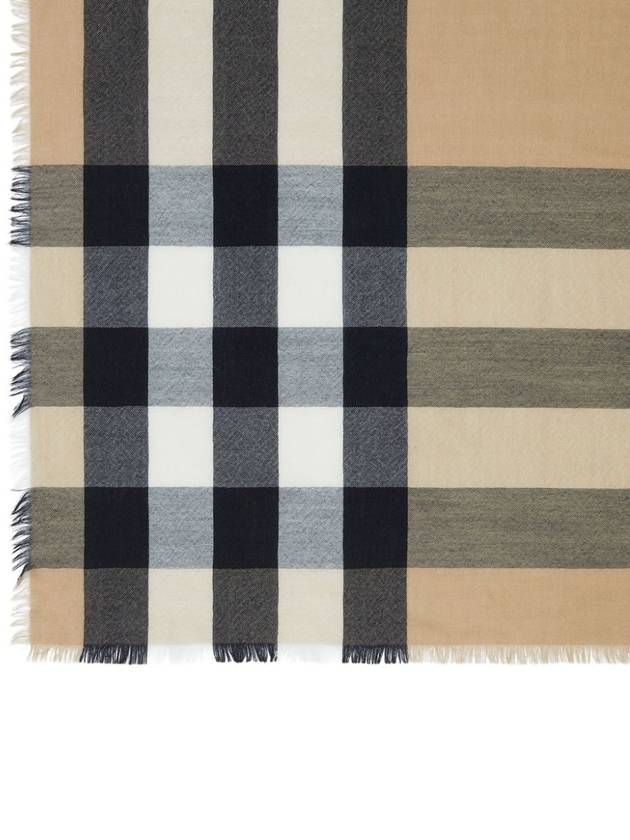 Lightweight Check Cashmere Scarf Beige - BURBERRY - BALAAN 3