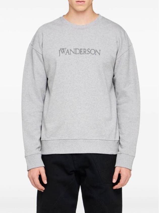 Embroidered Logo Sweatshirt Light Grey Melange - JW ANDERSON - BALAAN 5