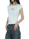 T Angie Peekaboo Logo Short Sleeve T-Shirt White - DIESEL - BALAAN 4