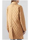 Diamond Quilted Double-Breasted Coat Beige - BURBERRY - BALAAN 6