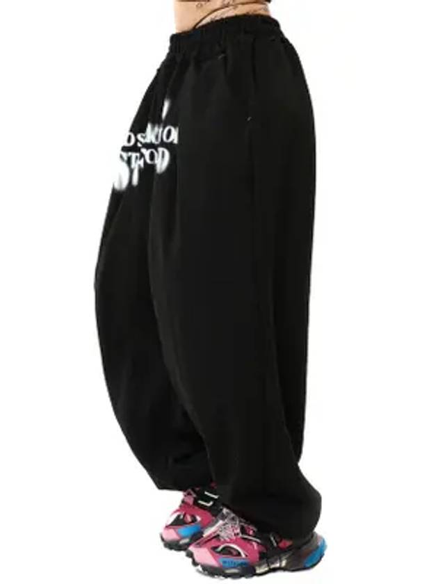 Holy Number Seven Balloon Sweat Wide Pants Black - HOLY NUMBER 7 - BALAAN 1