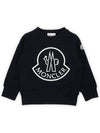 Kids Waffen Printing Sweatshirt Navy 8G00011 899PS 778 8 10A - MONCLER - BALAAN 3