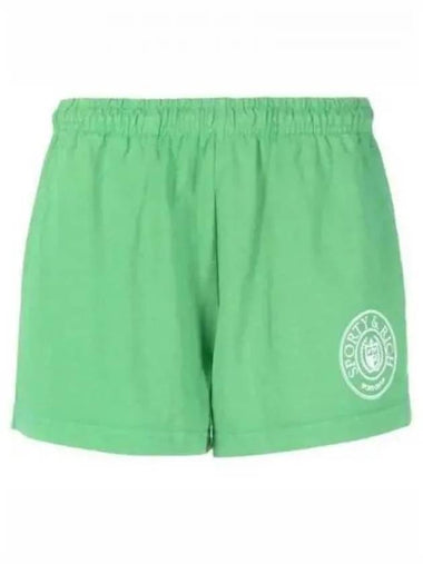 Crest Disco Shorts Pants Verde SHAW2314VE - SPORTY & RICH - BALAAN 1