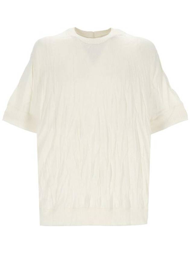 Crushed Knit Top Ivory - HELMUT LANG - BALAAN 2