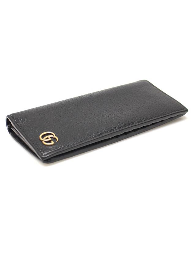 Women s Gucci 428740 Black Calfskin Gold Plated GG Marmont Long Wallet gt Gangbuk used luxury goods - GUCCI - BALAAN 5