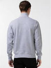 Logo Half Zip Up Cotton Sweatshirt Grey - LACOSTE - BALAAN 4