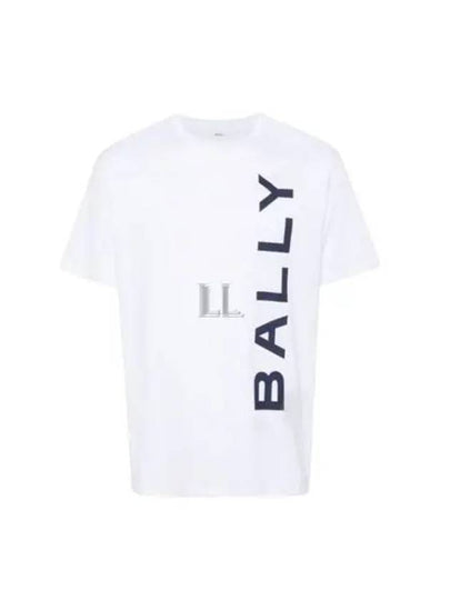 Logo Print Short Sleeve T-Shirt White - BALLY - BALAAN 2