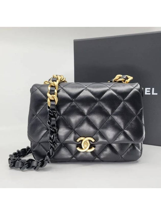 CC Quilted Small Flap Chain Bag Lambskin Gold AS3206B0799794305 - CHANEL - BALAAN 2