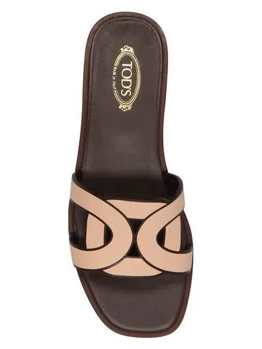 Women's Chain Flat Slippers Beige - TOD'S - BALAAN 2