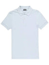 Men's Classic Tennis Short Sleeve Polo Shirt Light Blue - TOM FORD - BALAAN 2