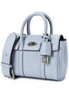 Bayswater Leather Shoulder Bag Light Blue - MULBERRY - BALAAN 3