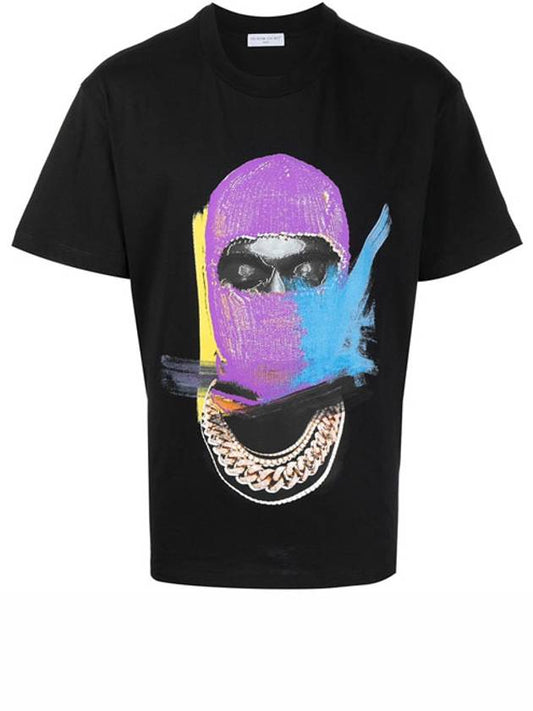 Onit Men's Mask on Paint Short Sleeve T-Shirt Black - IH NOM UH NIT - BALAAN 2