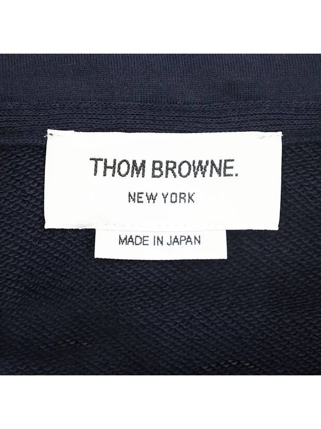 Engineered 4-Bar Stripe Loopback Jersey Knit Zip Up Hoodie Navy - THOM BROWNE - BALAAN 3