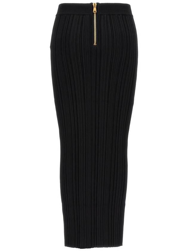 Balmain Pleated Midi Skirt - BALMAIN - BALAAN 2