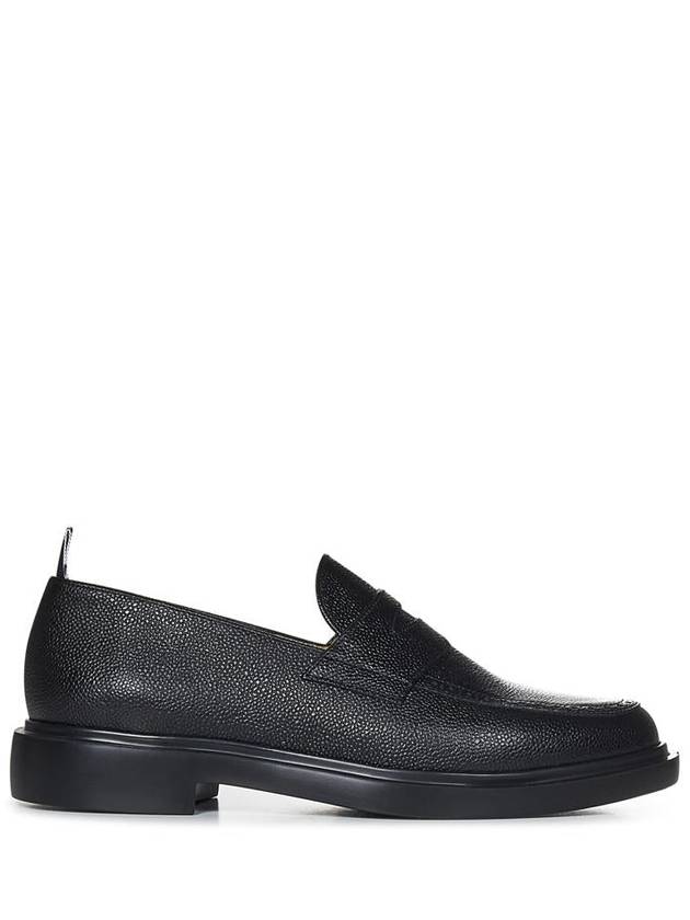 Pebble Grain Rubber Sole Penny Loafer Black - THOM BROWNE - BALAAN 2