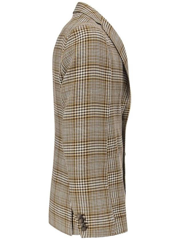 Cotton and Linen Tartan Jacket - TAGLIATORE - BALAAN 3